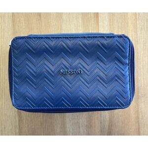 MISSONI x Delta Airlines Navy Blue Travel Case Amenity Toiletry Bag EMPTY